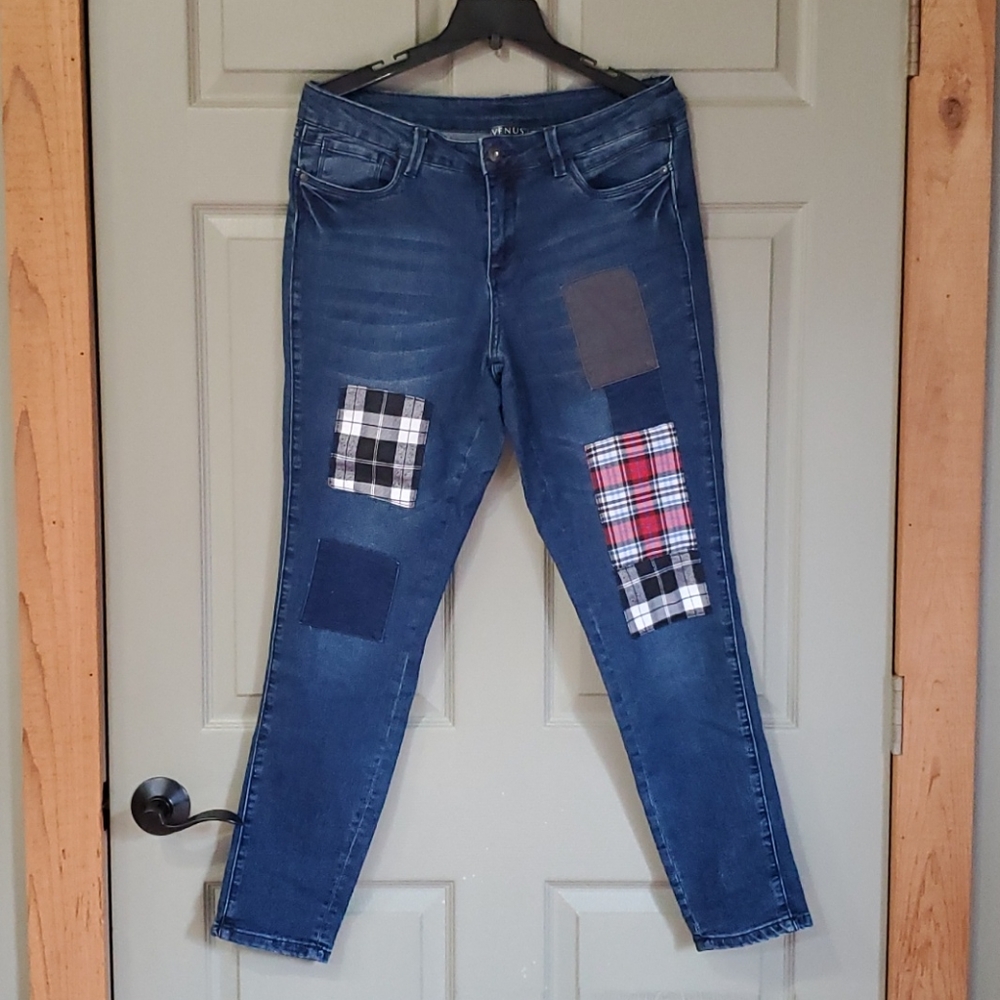 Venus Patchwork Stretch Jeans